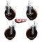 Service Caster 6 High Temp Phenolic Wheel Swivel 7/16'' Grip Ring Stem Caster Set 2 Brakes, 4PK SCC-GR20S615-PHRHT-TLB-716138-2-S-2 - alternate 5